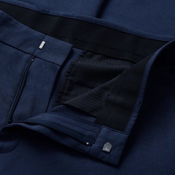 Haggar Men’s Non-Iron Straight Fit Performance Dress Pants Navy, Size 30x30 - Picture 15 of 15